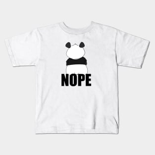 Nope Mood Funny Panda Kids T-Shirt